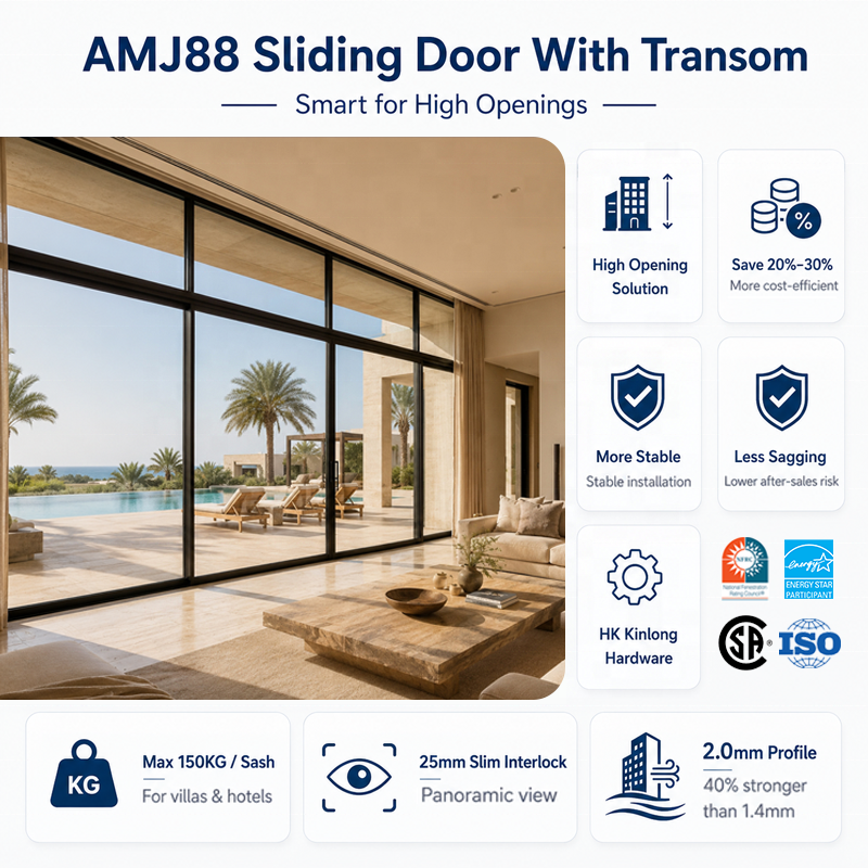 Custom Aluminum Sliding Screen Door for Patio Exterior Modern Design Mosquito Net Sliding Glass Door