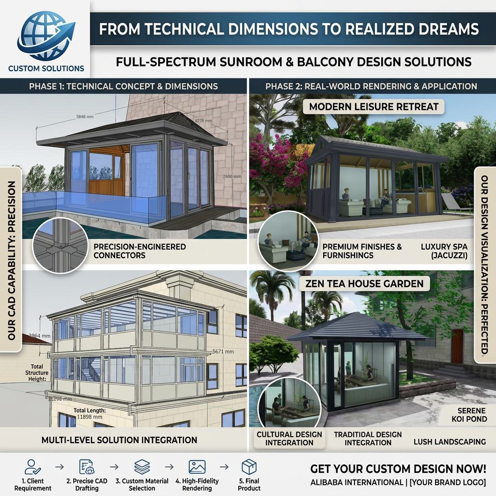 Modern Aluminum Alloy Ultra Clear Double Tempered Glass Waterproof Sunroom With Flush Floor Track Doors For Garden Villa