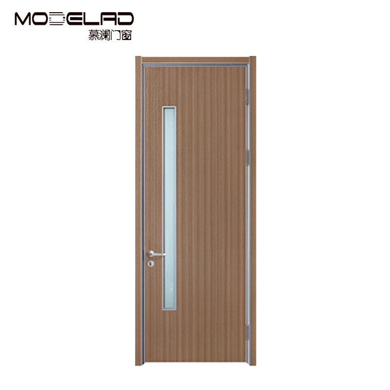 Aluminum Clad Solid Wood Composite Observation Door with Large Safety Glass Vision Panel Nurse Station Operating Room Door