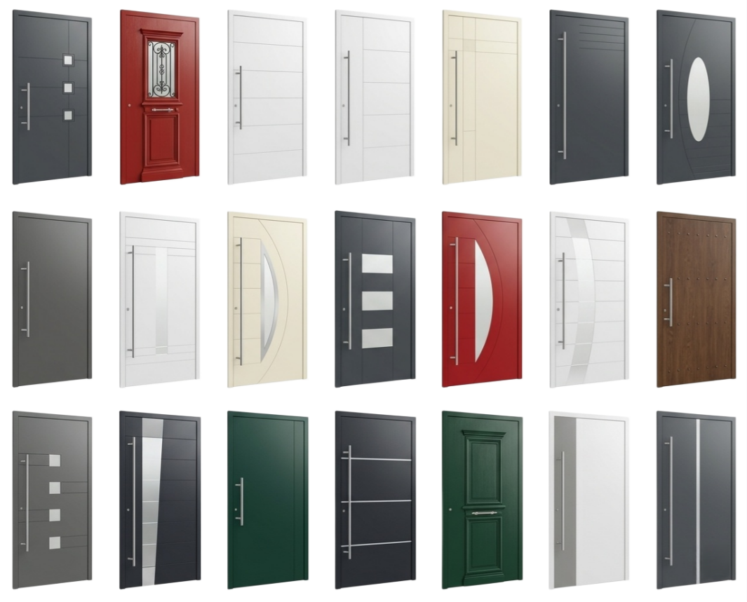 Luxury Smart Entrance Doors Cast Aluminum Metal Single Front Entry Anti Theft Aluminum Alloy Exterior Security Doors