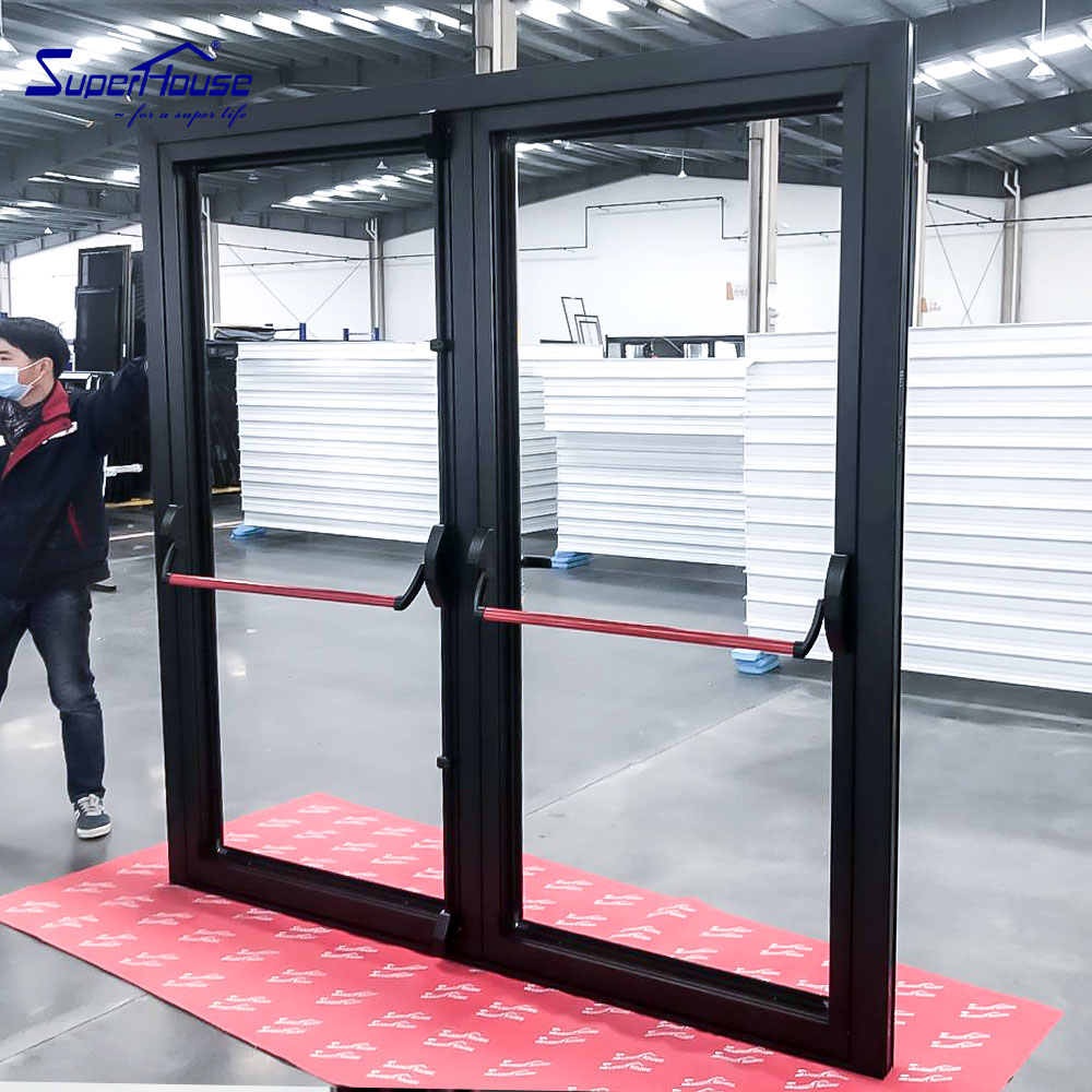Modern Fire Rated 30/60/90/120 Minutes Steel Aluminum Glass Safety Escape Door For Interior Commercial Buildings Emergency Exit
