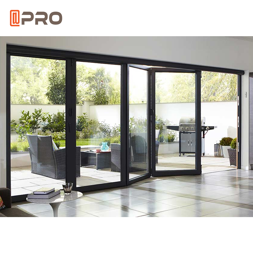 APRO American Hot Sale NFRC Certificate Aluminium Bi-Fold Door Glass Accordion Door Patio Folding Doors