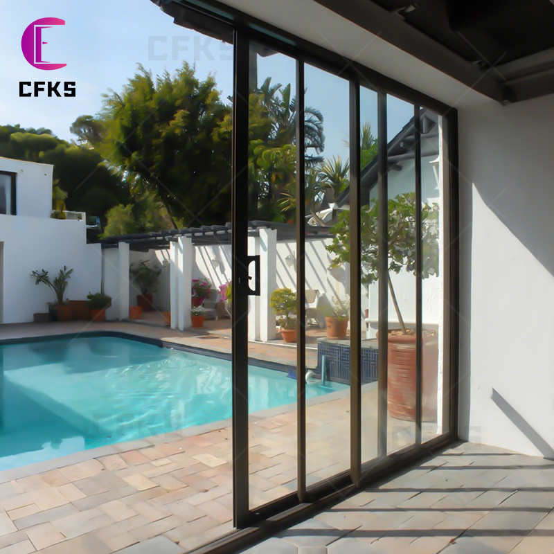 New Design Aluminium PD Sliding Patio Doors Kit System Modern Aluminum Double Glass Slide and Swing PT Door