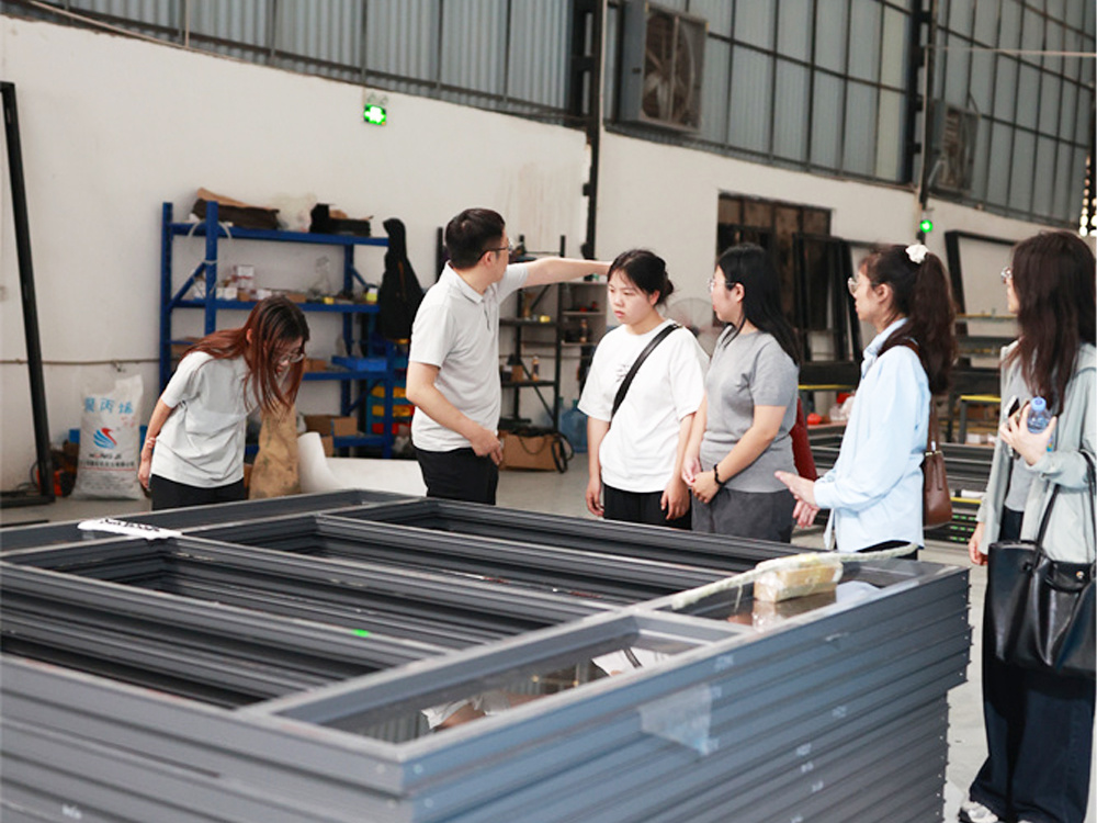 Production floor of the aluminum window factory