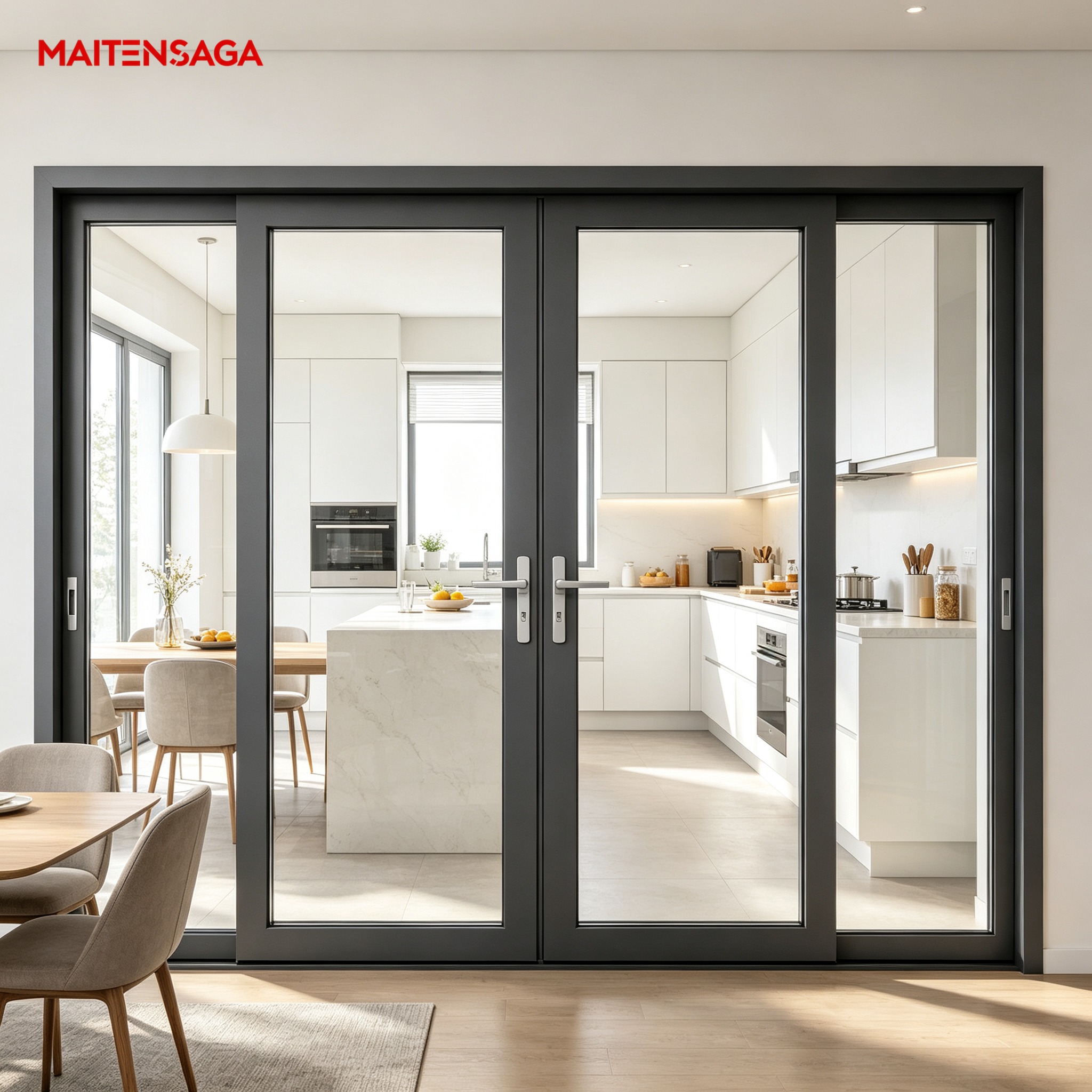Aluminum Casement Window and Door System Custom Thermal Break Design for Villa and Residential Projects