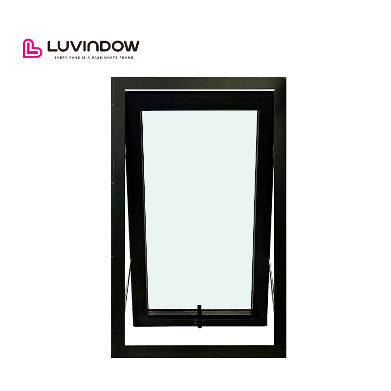 Low-E Coating Double Glass 10 Years Warranty Transom Ventilation Push Out Awning windows for Kitchen Toilet Small Bathroom