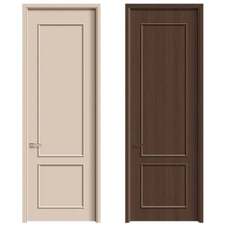 Minimalist Arch Recessed Panel Interior Wood Internal Doors Aluminium Alloy Frame Soundproof Solid Wooden Internal Doors For Indoor
