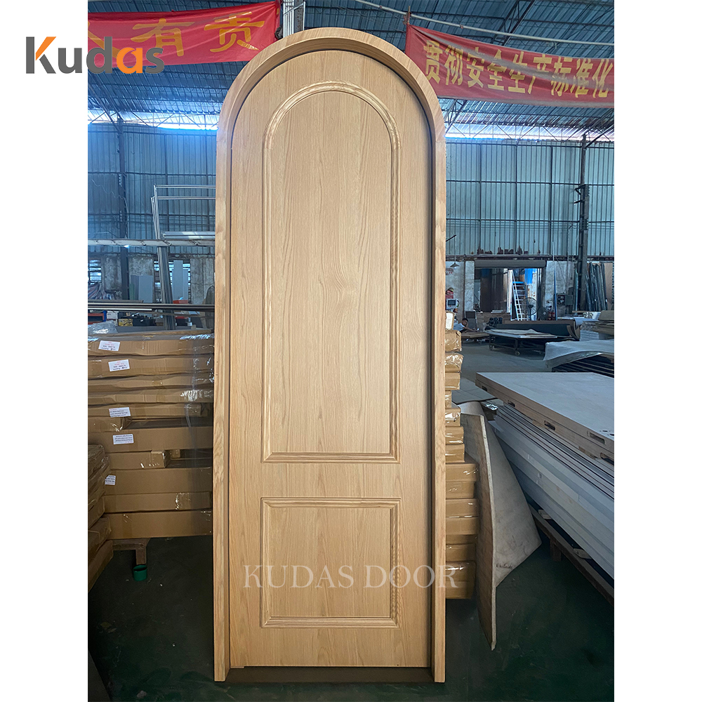 Custom Interior Wood Door Interior Arch Top Embedded Door Leaf Interior Doors for Houses