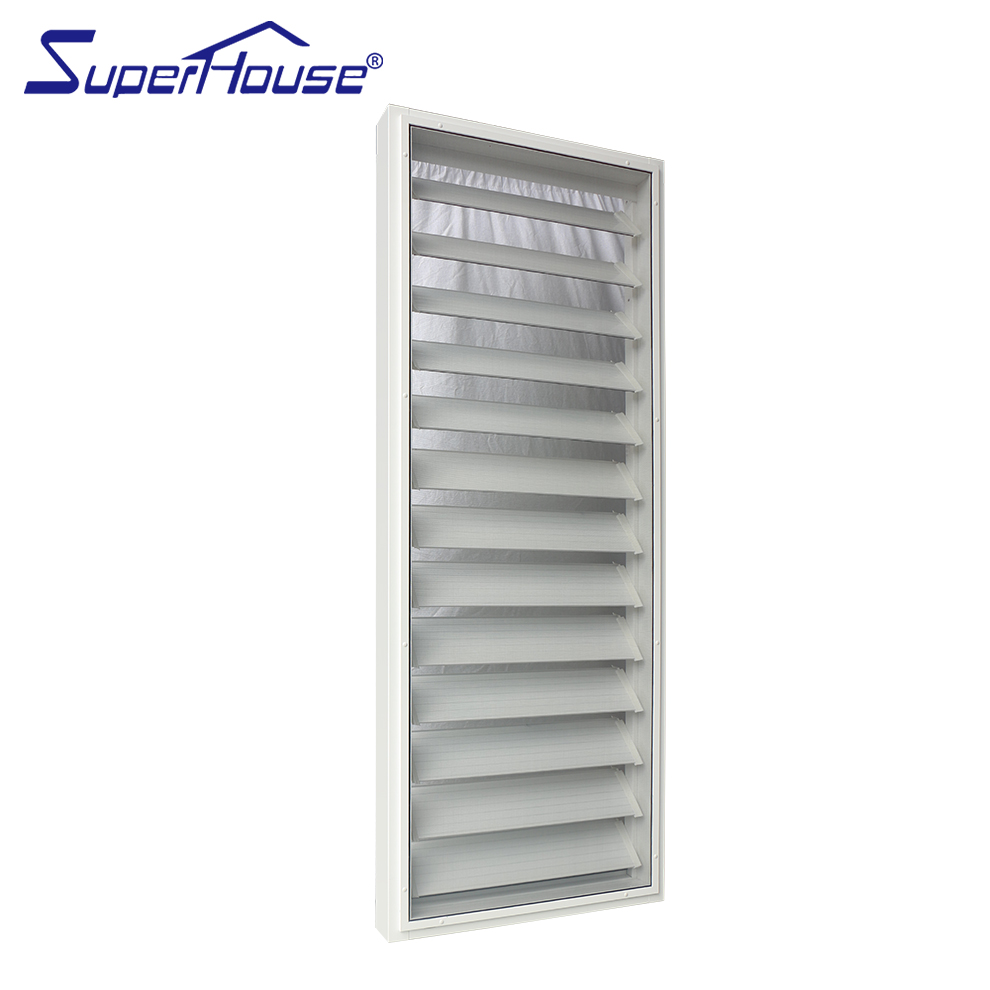 Aluminum Insulated Glass Sun Louver windows Louvre Window Factory Supply