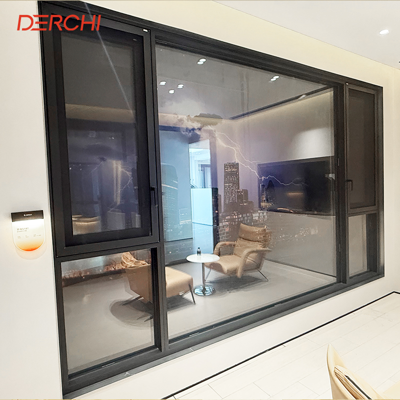 Hurricane Impact Windows Thermal Break Aluminum Casement Window Double Toughened Glass Aluminum Windows