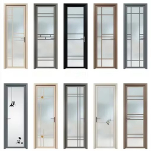 Aluminium Interior Bathroom Door with Frosted Glass