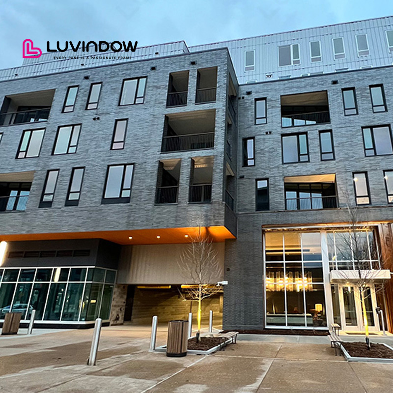 Energy Efficient Slim Frame Tilt Turn Windows Aluminum Modern Home Renovation Narrow Frame Hanging Hospital Apartment