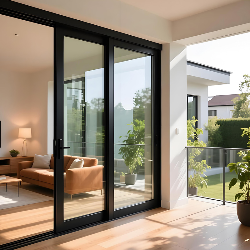 Aluminum Sliding Glass Doors for Apartment Supermarket Commercial Residential Use Windproof Balcony Kitchen Energy Saving