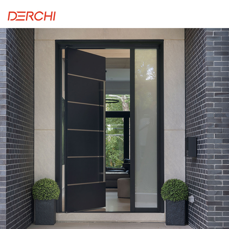 China Top Manufacturer Aluminum Exterior Security Door Homes Entrance Front Steel Door Modern Design Wrought Iron Door