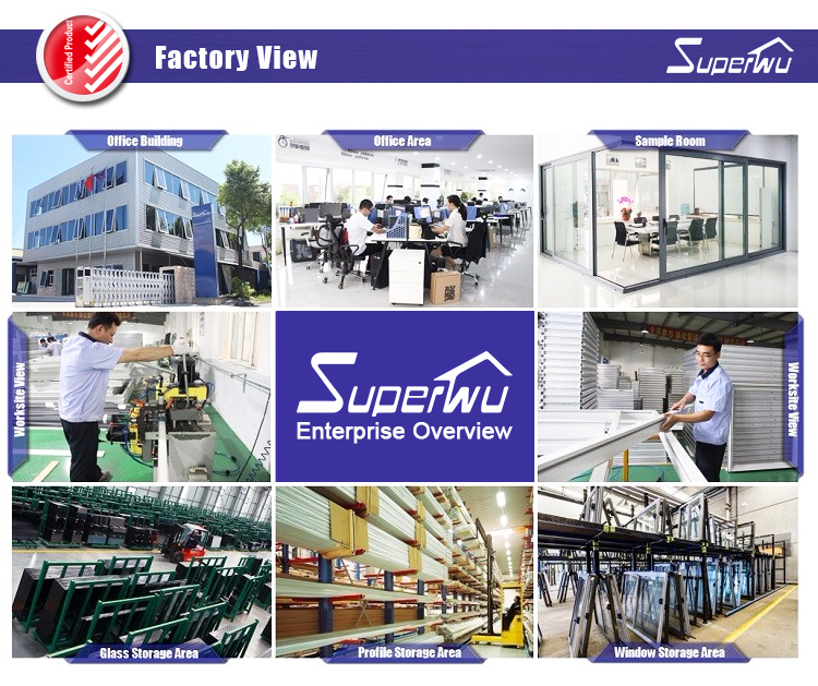 SUPERWU High Quality Swing windows for Sale European Style Aluminium French Window for Hurricane case Low E Glass