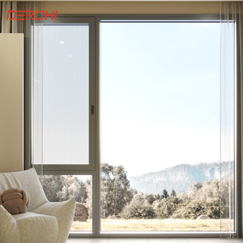 DERCHI USA Popular Crank Casement Window Thermal Break Double Glass Crank Out Casement Windows with Decoration Grills