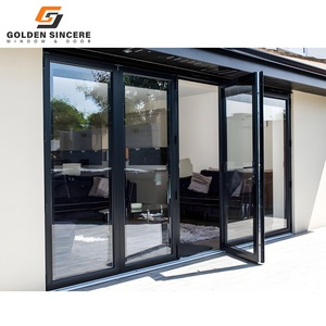 GS Custom Exterior Outside Patio Outdoor Swing Aluminum Doors Thermal Break Double Glazed Casement French Doors