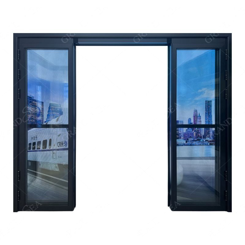 Modern Multi-functional Stacked Double-glazed Aluminum Sliding Door PT/PD Door with Both Swing and Sliding Opening Modes
