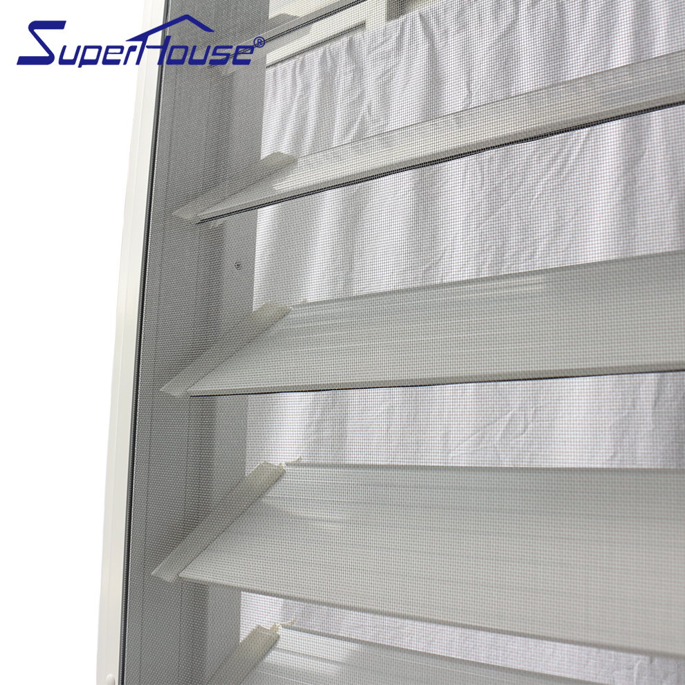 Aluminum Insulated Glass Sun Louver windows Louvre Window Factory Supply