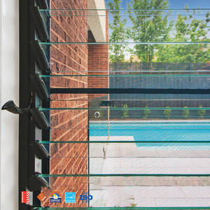 AMJ Australian Standard Local Service Cheap Aluminum Price Double Glazed Villa Louvers Aluminium windows Jalousie Louver Window