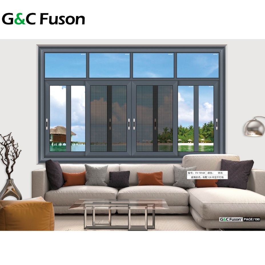 Fuson High Quality Aluminum Sliding Window With a Fixed Best and Sliding Bottom Skylight Blinds Motorized Skylight Roof Window