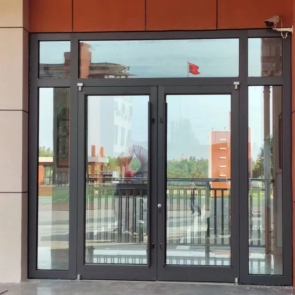 Modern Customized Aluminum Alloy Interior Casement Door with Soundproof Double Glass Waterproof Feature for Dining Front Entry