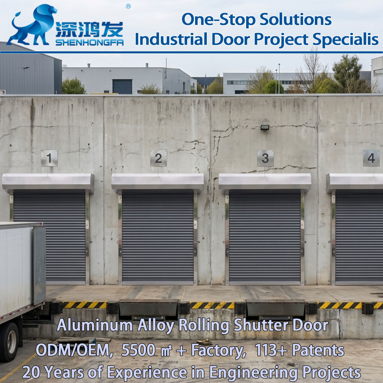 Professional Contractor Industrial Anti-collision Aluminium Rolling Gate Stable Coiling Door for Park Loading Dock Door