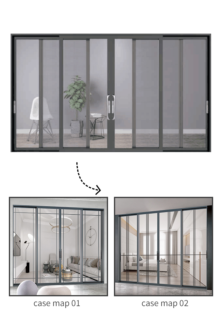 Best-selling Aluminium Alloy Double Glass Interior Sliding Pocket Doors Sliding Doors Supplier