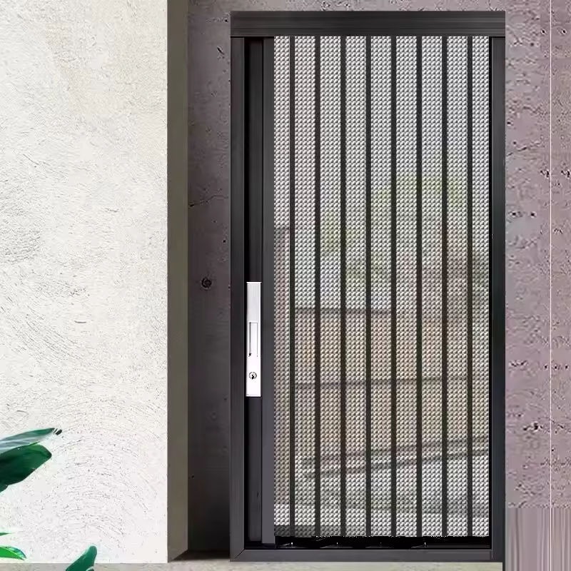 Anti-mosquito Fly Screen Door Thickened Aluminum Frame Anti Insect Mesh Sliding Door Folding Door for Household