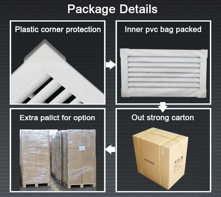 Ventilation External Wall air Vent Aluminum Louver Frame windows