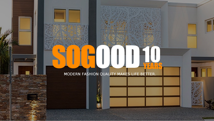 Clear Acrylic Decorative Garage Door Aluminum Alloy Frameless Design Commercial Glass Doors for Sectional Villa