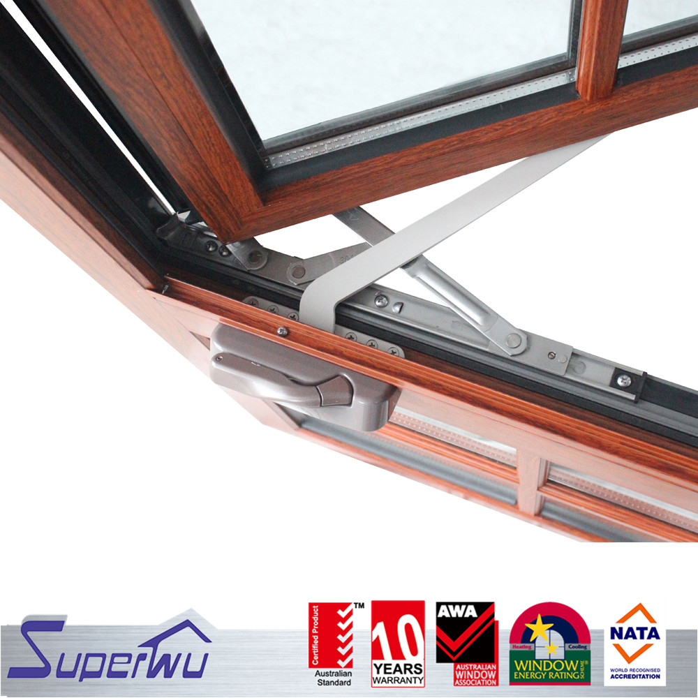 SUPERWU High Quality Swing windows for Sale European Style Aluminium French Window for Hurricane case Low E Glass