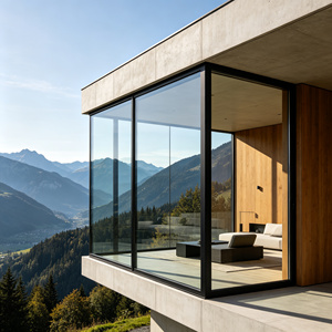 Thermal Break Aluminum Fixed Picture Window Slim Frame Triple Glazed Low-E Glass Soundproof for European Modern Architecture