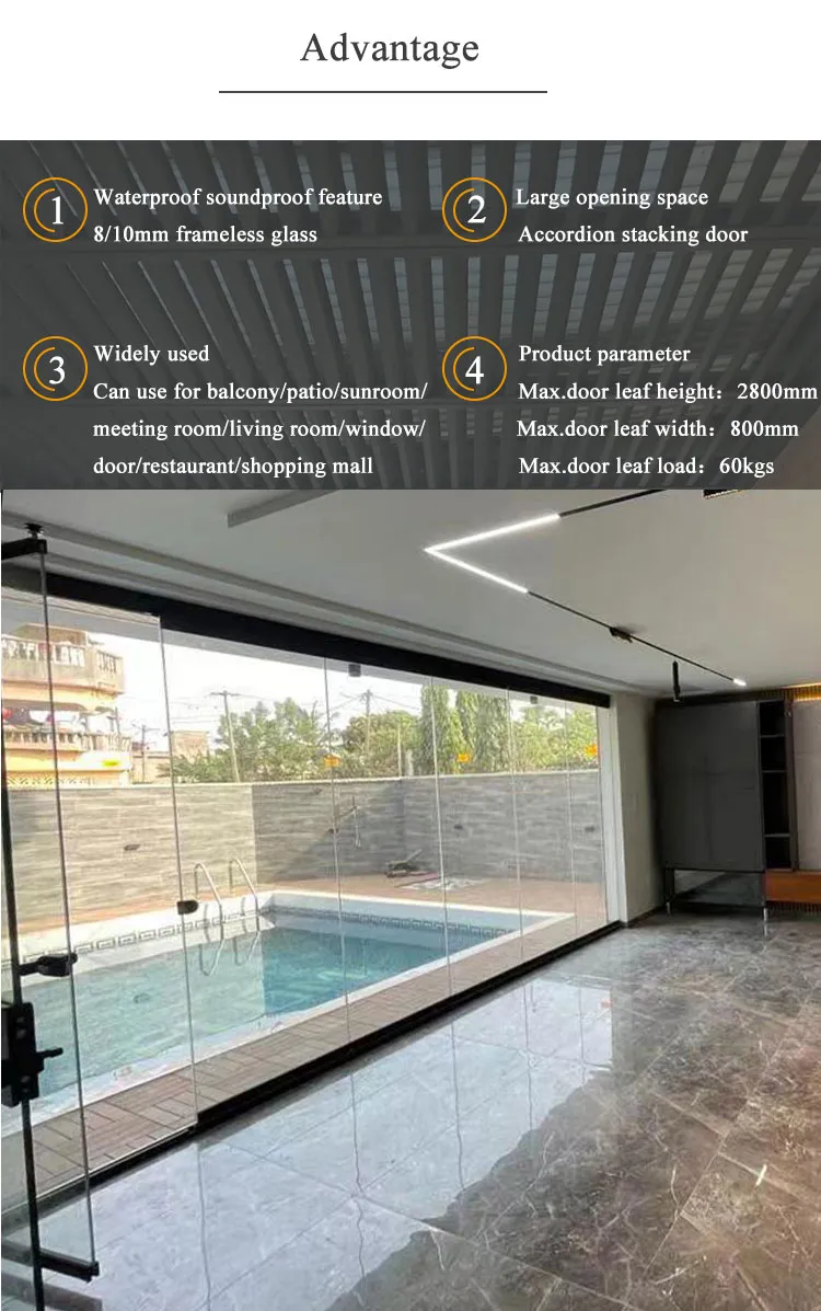 Manufacturer Pricing B2B Glass Folding Doors