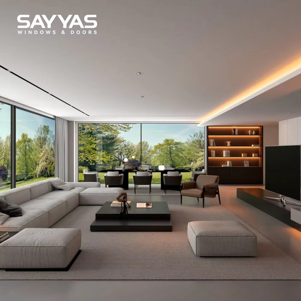 Custom High-Strength Aluminum Sliding Door Double Glazing Tempered Glass Sound Insulation Minimalist Living Room Supermarket