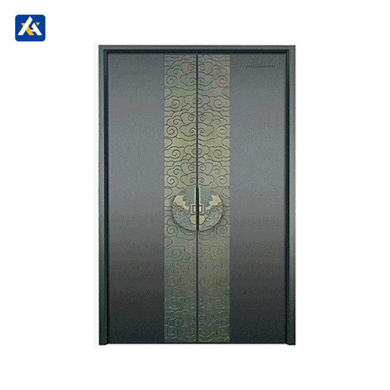 High Quality Modern Exterior Waterproof Bulletproof Entry Security Doors for Villa Hotel Use Hurricane Impact Aluminum 1 Year
