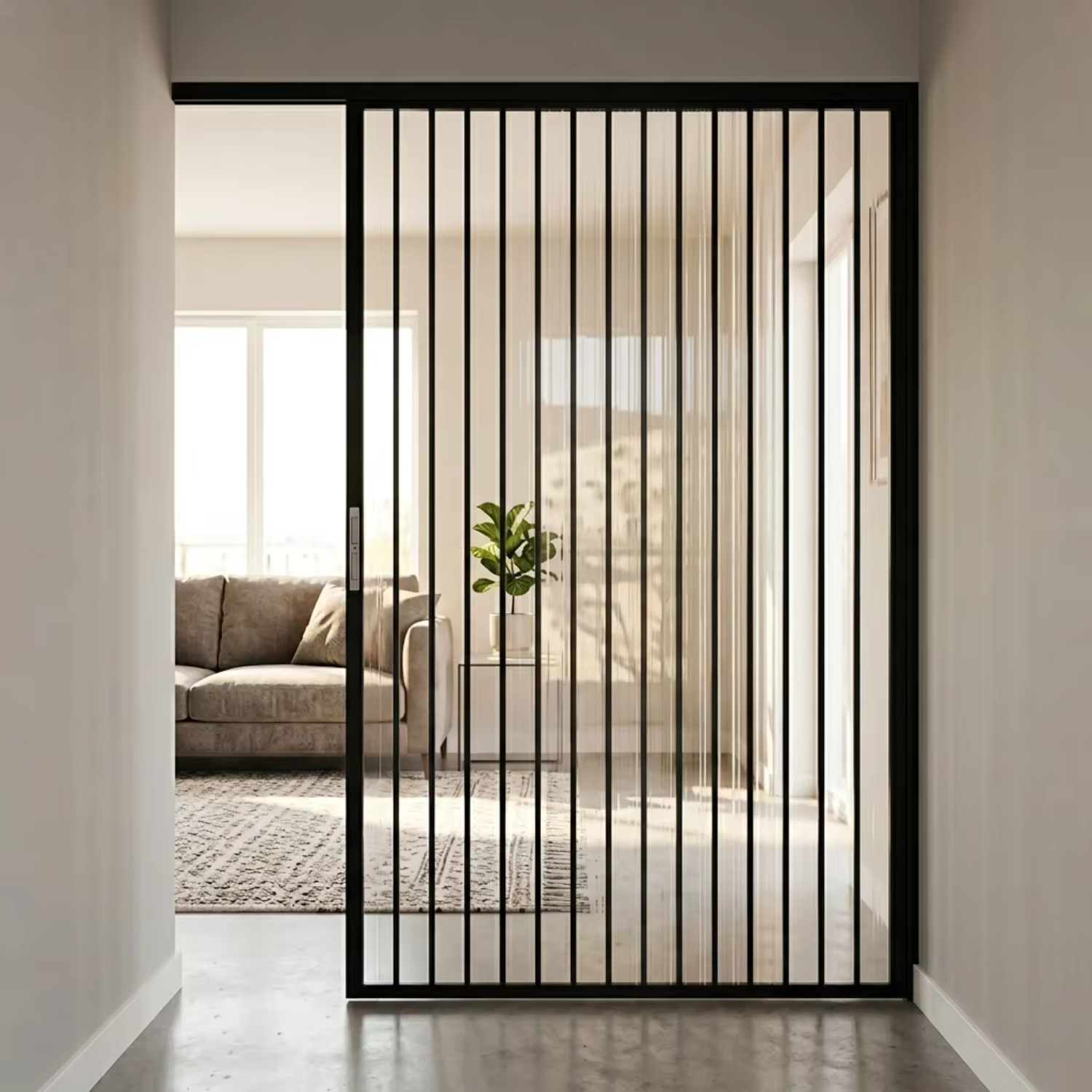 Aluminum Frame Clear Acrylic PVC Thermal Insulation Sliding Folding Retractable Partition Door for Kitchen Staircase Outdoor Air
