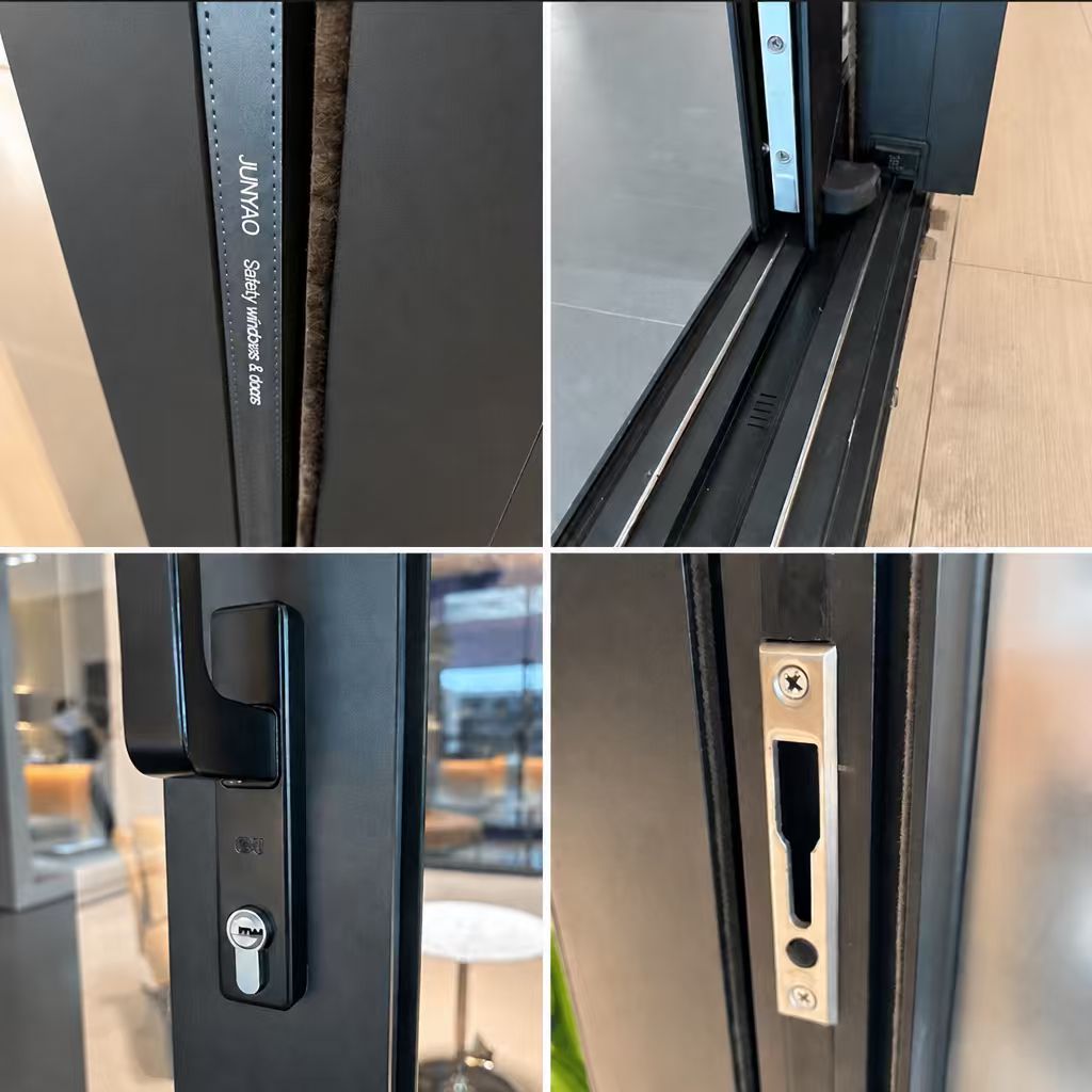 OEM Hurricane Resistant Sliding Door 4 Tracks Double Tempered Glass Airtight Waterproof Slim Frame NFRC CE AS2047 Villa Hotel