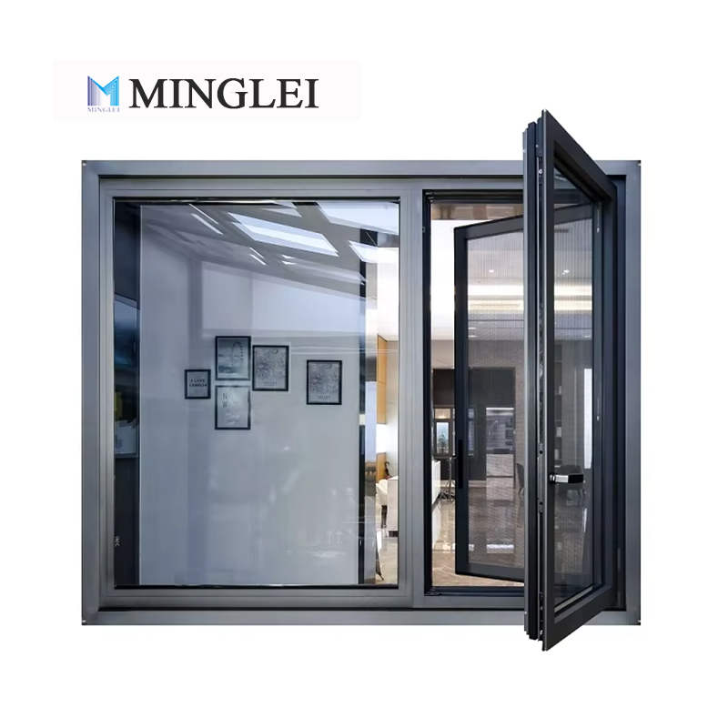 Thermal Break Triple Glazed Price Aluminum Windows House Windows With Grill and Mosquito Net