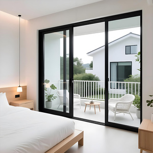 Energy Saving Windproof Aluminum Sliding Glass Doors Commercial Residential