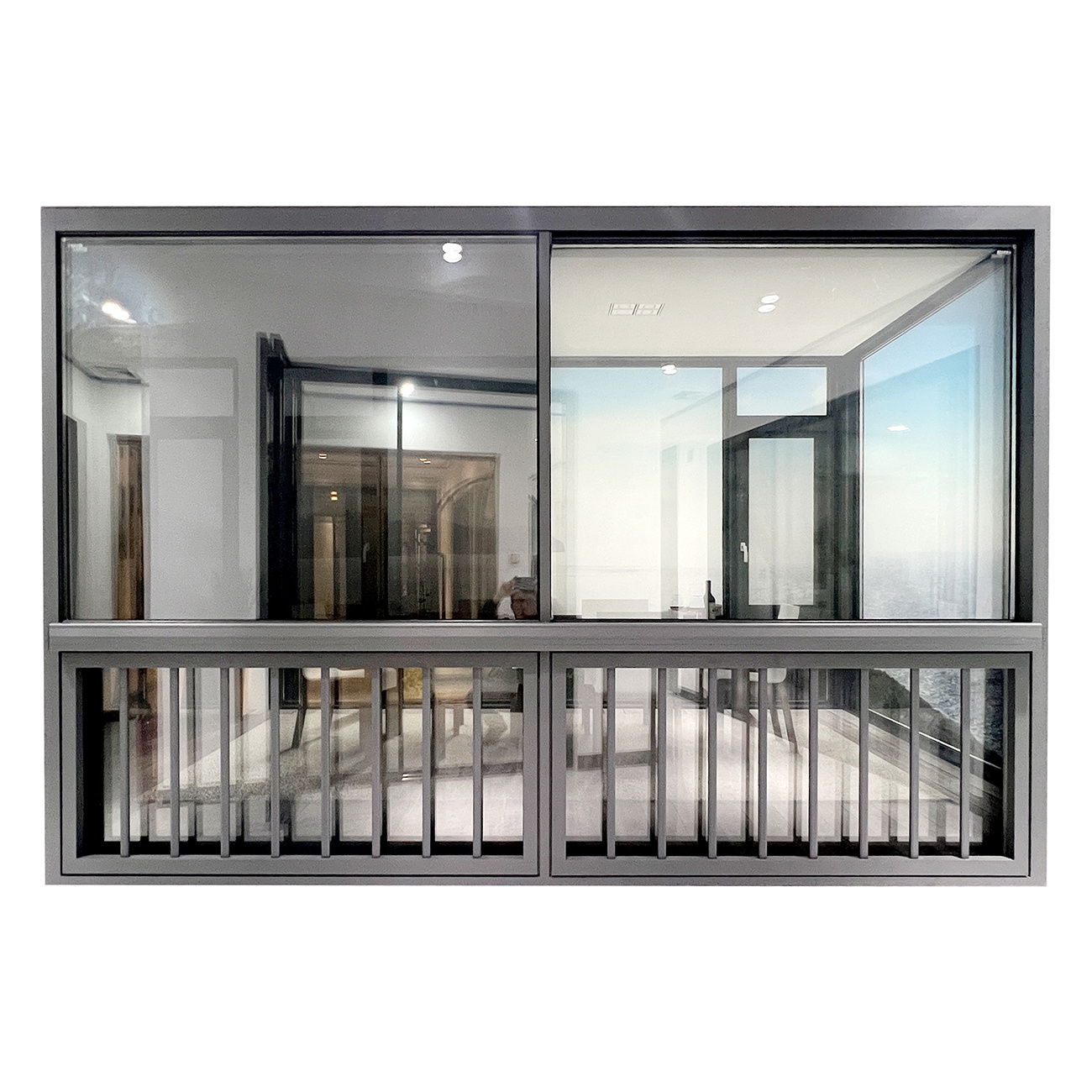 Heavy-duty thermal break aluminum sliding window system