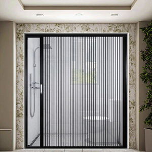 Practical Polycarbonate Folding Door Finished Interior PVC Aluminum Alloy Sliding Garage Door Modern Villa Space Division
