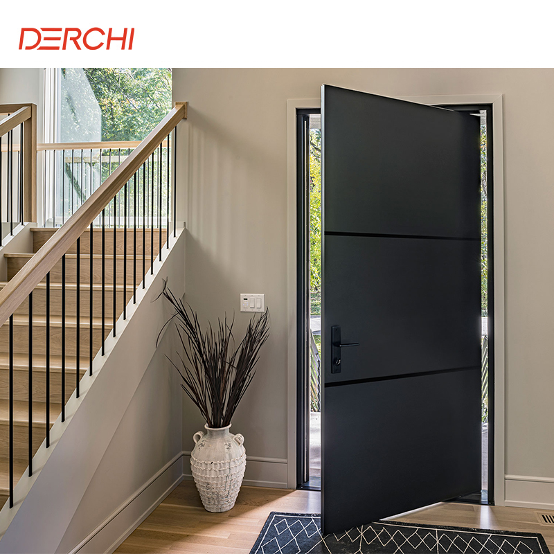 China Top Manufacturer Aluminum Exterior Security Door Homes Entrance Front Steel Door Modern Design Wrought Iron Door