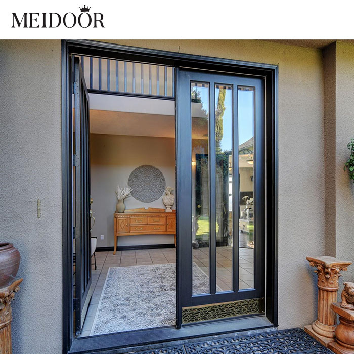 Modern Style NFRC Aluminum Doors Interior Aluminum Framed Hinged French Glass Doors for Villas