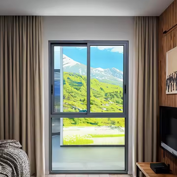 Customized Impact-Resistant Hurricane Windows And Doors Aluminum Sliding Glass For Home Alloy Frame