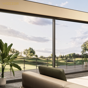 Wazzor NFRC Heavy Duty Large Double Tempered Glass Sliding Door
