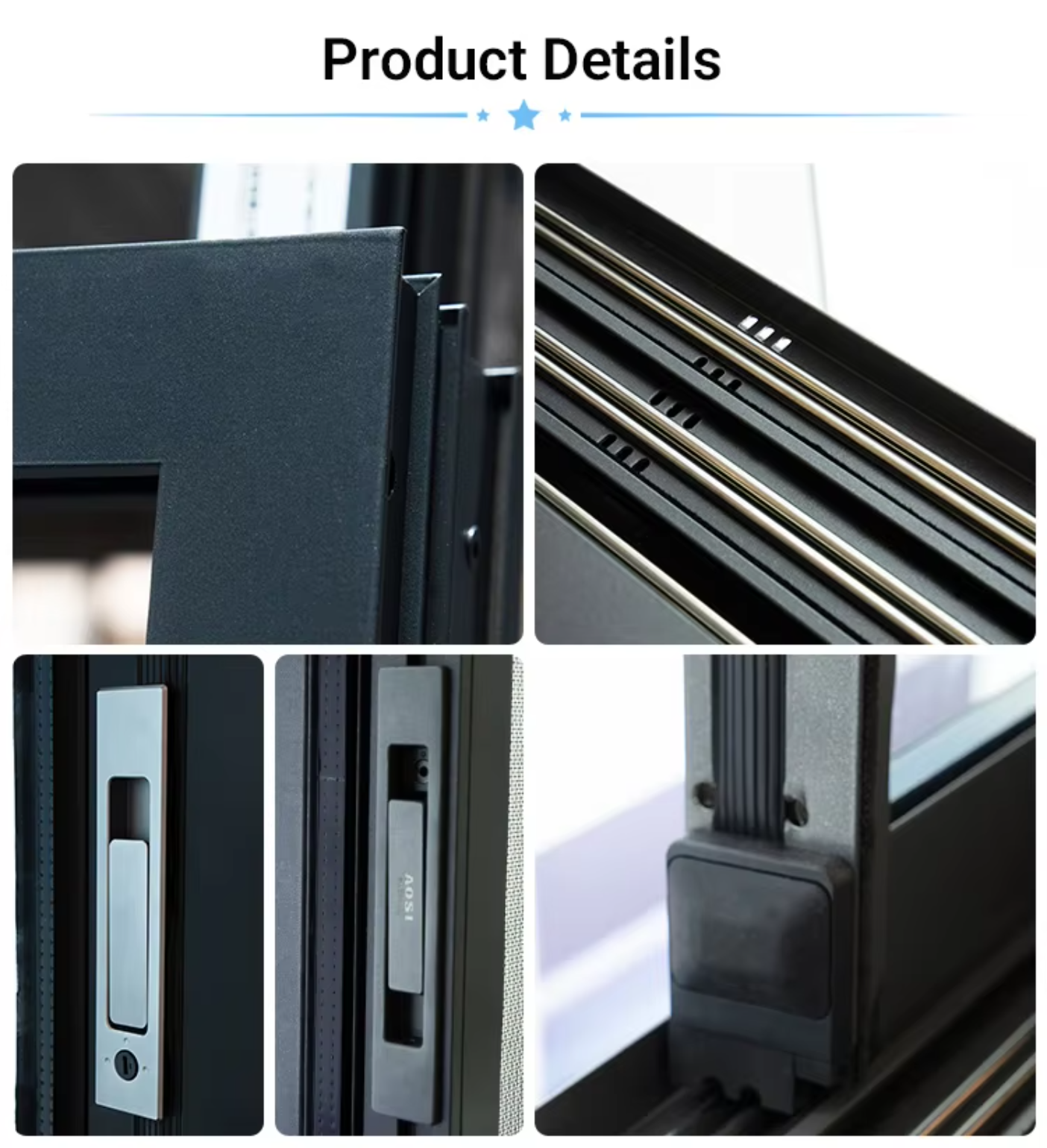 Factory Direct 3 Tracks Hurricane Impact Aluminum Sliding Window Waterproof Double Tempered Glass Security Apartment Balcony