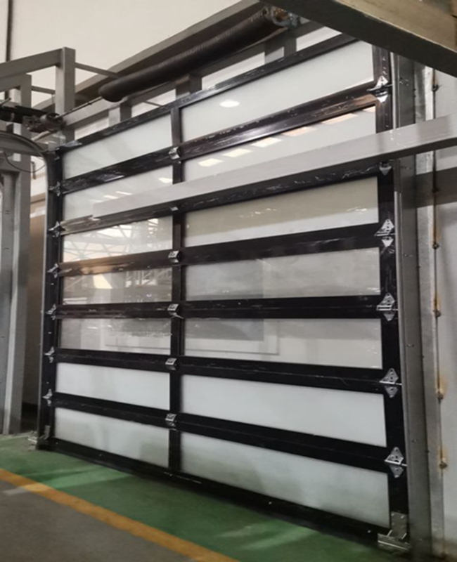 Clear Acrylic Decorative Garage Door Aluminum Alloy Frameless Design Commercial Glass Doors for Sectional Villa