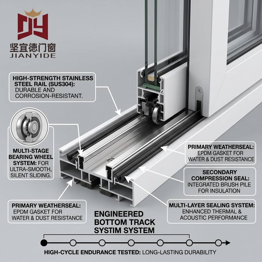 European Style Aluminum Window Wholesale Price Double Glazed Aluminum Sliding Windows Modern Style Heat Insulation