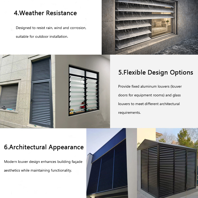 RG Wholesale Customized Vertical Louvre Hurricane Shutters Aluminium Windows Shutters
